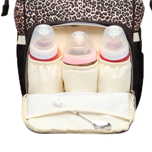 Leopard Baby Diaper Mom Travel Bag Backpack - Picture 6 of 10
